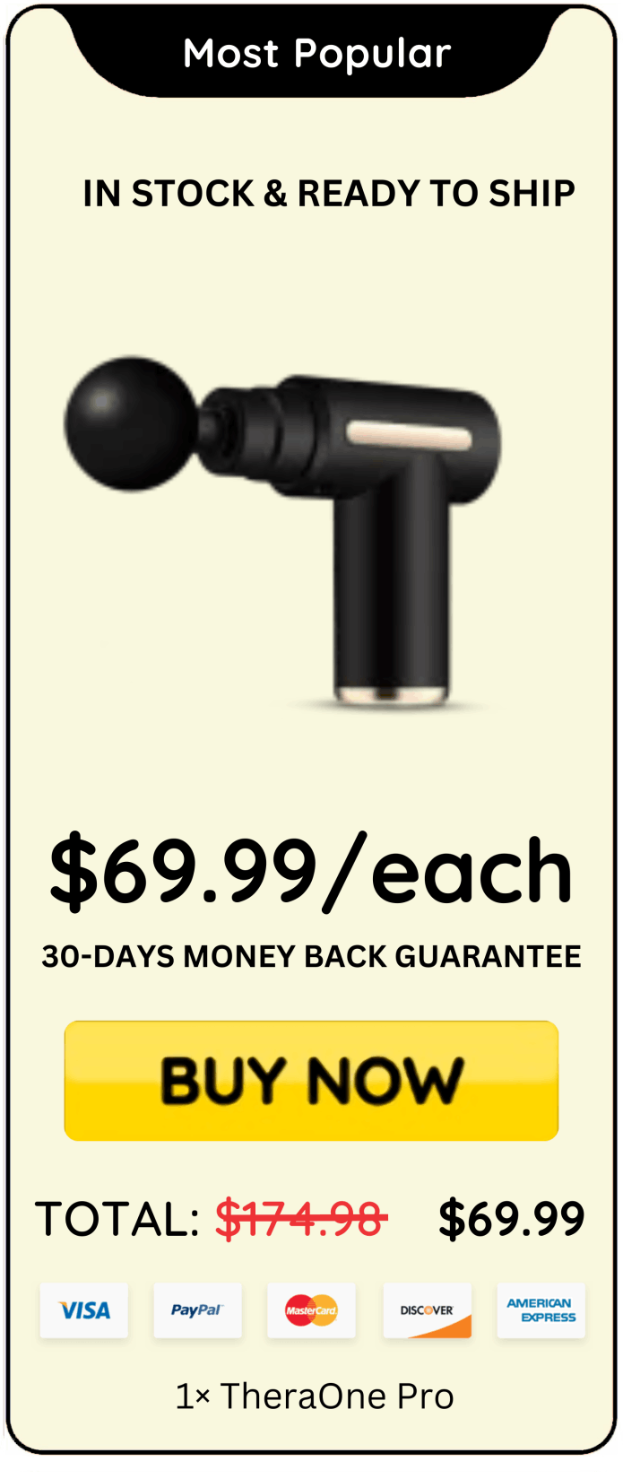 TheraOne Pro Massage Gun offer price 